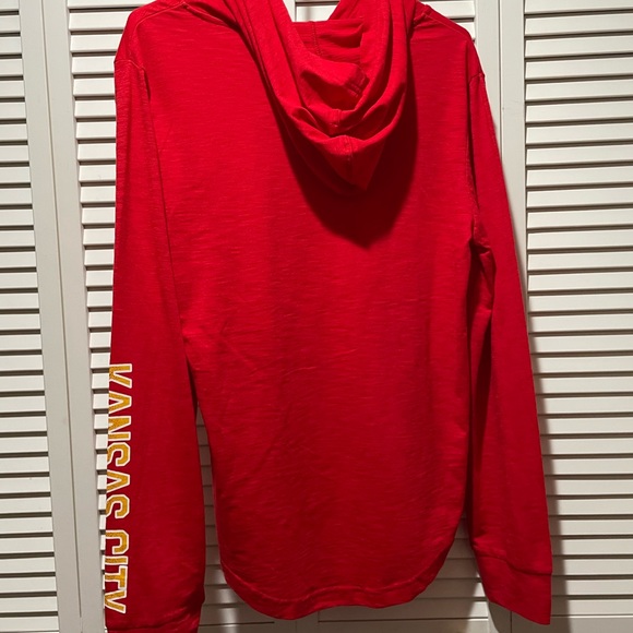 🆕 Kansas City Chiefs Fanatics Branded Front Runner Pullover Hoodie - Red - Picture 4 of 6